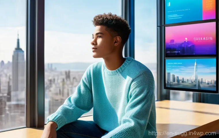 추천 시스템의 예측 모델 설계 - **Prompt:** A diverse young adult, perhaps a university student, is seated comfortably in a modern, ...