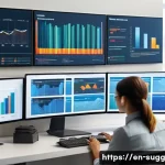 Home 21 추천 시스템에서의 신뢰성 있는 데이터 확보 방법 - A modern office scene showing a diverse team of data scientists and UX designers analyzing user beha...