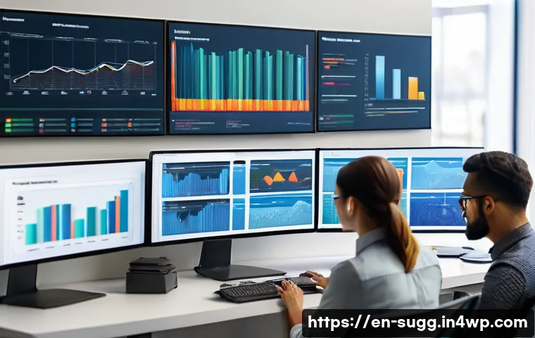 추천 시스템에서의 신뢰성 있는 데이터 확보 방법 - A modern office scene showing a diverse team of data scientists and UX designers analyzing user beha...