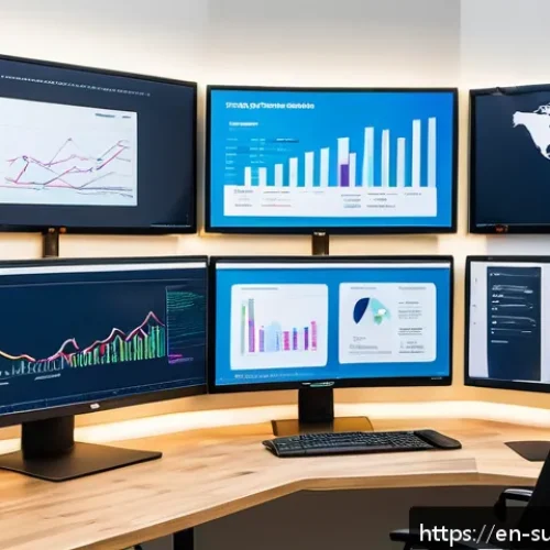 Home 31 AI 추천 시스템의 비용 효율적인 운영 방안 - A modern data scientist workspace showcasing multiple large monitors displaying clean, structured da...